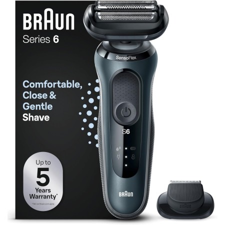 Braun Series 6 Afeitadora Eléctrica Hombre, Máquina de Afeitar Barba con Recortadora De Precisión EasyClick, SensoFlex, Uso En