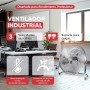 SOGO Ventilador De Suelo Semi Industrial 12" 30cm Con Inclinación Ajustable - Ventilador Potente 55W 3 Velocidades Bajo Ruido -