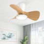 Ateroll Ventilador de Techo con Luz, Ø61CM, LED Regulable 3CCT (3000K-4000K-5000K), 1500LM Ventilador de Techo con Mando a