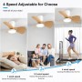 Ateroll Ventilador de Techo con Luz, Ø61CM, LED Regulable 3CCT (3000K-4000K-5000K), 1500LM Ventilador de Techo con Mando a