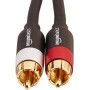Amazon Basics 2 cables de audio RCA para amplificador, altavoces activos o subwoofer con conectores chapados en oro, 2.4 m,