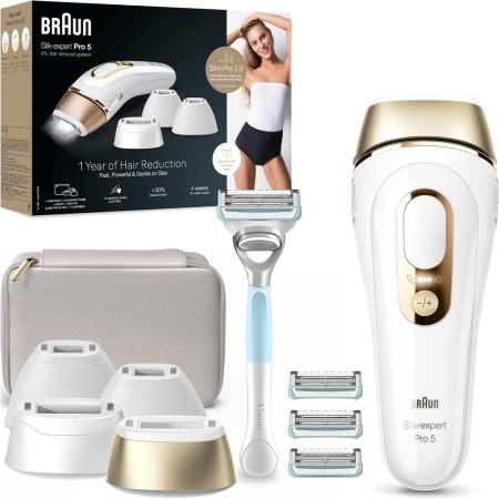 Braun Luz Pulsada Silk-expert Pro 5, Eliminación Del Vello En Casa, Alternativa a Depilación Láser, Depiladora IPL Con Funda,