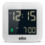 Braun Reloj Despertador de Viaje Digital función repetición, tamaño Compacto, Pantalla LCD Negativa, configuración rápida,