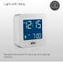 Braun Reloj Despertador de Viaje Digital función repetición, tamaño Compacto, Pantalla LCD Negativa, configuración rápida,