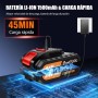 Taladro a Bateria 21V,Destornillador eléctrico con 45 Nm, 25+1 ajustes de par de apriete,29PCS Accesorios,Luz LED,Kit de taladro