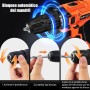 Taladro a Bateria 21V,Destornillador eléctrico con 45 Nm, 25+1 ajustes de par de apriete,29PCS Accesorios,Luz LED,Kit de taladro