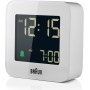 Braun Reloj Despertador de Viaje Digital función repetición, tamaño Compacto, Pantalla LCD Negativa, configuración rápida,
