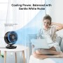 DR.PREPARE Ventilador de Mesa Circulación de Aire 25dB Potente Silencioso 3 Velocidades Temporizador 12H Ventilador Oscilación