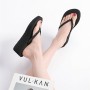New front Chanclas Altas Negras Chanclas de Cuña para Mujer Chanclas Mujer Elegantes Chanclas Mujer Playa Moda Tacón Inclinado