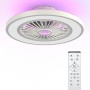 Ateroll Ventilador de Techo con Luz y Mando a Distancia, Ø54CM Ventilador Silencioso, 6 Velocidad del Viento ajustable con