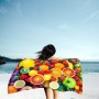 Surwin Grande Toalla de Playa de Microfibra Toalla a Fruta Impresión de Secado Rápido Natación Toalla de Arena Antiadherente