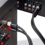 Amazon Basics 2 cables de audio RCA para amplificador, altavoces activos o subwoofer con conectores chapados en oro, 2.4 m,