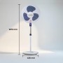 Aspes Ventilador de Pie Blanco y azul, AVP401600OBA. 3 Velocidades, 3, Oscilante