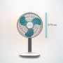 Cecotec Ventilador de Sobremesa a Batería EnergySilence 2000 Portable Desk, 2000mAh, Gran Autonomía, 6 pulgadas, Regulador