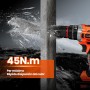 Taladro Atornillador Batería 20V, FAHEFANA Taladro Inalámbrico, 2 Baterías 2.0Ah y Accesorios 89 Piezas, 42Nm Máx, 25+1 Ajuste