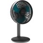 Cecotec Ventilador de Sobremesa a Batería EnergySilence 4000 Portable Desk Dark, 4000mAh, Gran Autonomía, 6 pulgadas, Panel