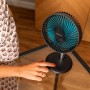 Cecotec Ventilador de Sobremesa a Batería EnergySilence 4000 Portable Desk Dark, 4000mAh, Gran Autonomía, 6 pulgadas, Panel