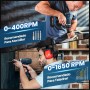 Taladro Percutor a Bateria, 21V Destornillador Electrico, 45Nm Atornillador, 2x2.0Ah Baterías, 25+3 Ajuste Par, 10mm Portabrocas