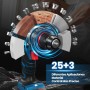 Taladro Percutor a Bateria, 21V Destornillador Electrico, 45Nm Atornillador, 2x2.0Ah Baterías, 25+3 Ajuste Par, 10mm Portabrocas