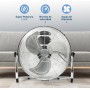 Grunkel - Ventilador Industrial de Suelo de 100W y 18" de diametro - MET-H18 INDUSTRIAL - Con 3 velocidades diferentes y ángulo