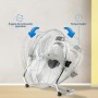 Grunkel - Ventilador Industrial de Suelo de 100W y 18" de diametro - MET-H18 INDUSTRIAL - Con 3 velocidades diferentes y ángulo