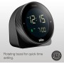 Braun Reloj Despertador Digital función de repetición, Pantalla LCD Negativa, Bisel Giratorio para Ajuste rápido de la Hora,