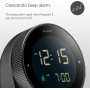 Braun Reloj Despertador Digital función de repetición, Pantalla LCD Negativa, Bisel Giratorio para Ajuste rápido de la Hora,