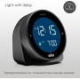 Braun Reloj Despertador Digital función de repetición, Pantalla LCD Negativa, Bisel Giratorio para Ajuste rápido de la Hora,