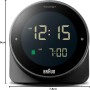 Braun Reloj Despertador Digital función de repetición, Pantalla LCD Negativa, Bisel Giratorio para Ajuste rápido de la Hora,