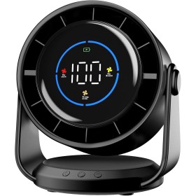 Ventilador de Mesa Silenciosa,Pantalla LED Digital 100 Velocidades Potente Flujo de Aire Giratoria 105° y Función de Memoria