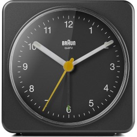 Braun Classic Analogue Alarm Clock with Snooze and Light, Quiet Quartz Sweeping Movement, Crescendo Beep Alarm in Black, Model