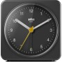 Braun Classic Analogue Alarm Clock with Snooze and Light, Quiet Quartz Sweeping Movement, Crescendo Beep Alarm in Black, Model