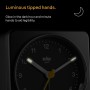 Braun Classic Analogue Alarm Clock with Snooze and Light, Quiet Quartz Sweeping Movement, Crescendo Beep Alarm in Black, Model