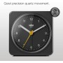 Braun Classic Analogue Alarm Clock with Snooze and Light, Quiet Quartz Sweeping Movement, Crescendo Beep Alarm in Black, Model