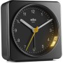 Braun Classic Analogue Alarm Clock with Snooze and Light, Quiet Quartz Sweeping Movement, Crescendo Beep Alarm in Black, Model