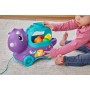 Fisher-Price Dinosaurio de juguete de arrastre con bolas, luces y sonidos, para bebés +1 año, Versión: Alemán, HNR54