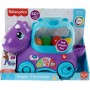Fisher-Price Dinosaurio de juguete de arrastre con bolas, luces y sonidos, para bebés +1 año, Versión: Alemán, HNR54