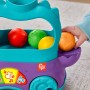 Fisher-Price Dinosaurio de juguete de arrastre con bolas, luces y sonidos, para bebés +1 año, Versión: Alemán, HNR54