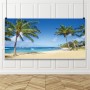 Renaiss 3.6x1.8m Fondo de Playa de Verano Océano Tropical Playa de Arena Palmeras Fondo de fotografía Niños Adultos Vacaciones