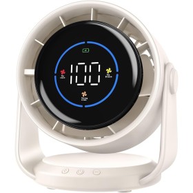 Ventilador de Mesa Silenciosa,Pantalla LED Digital 100 Velocidades Potente Flujo de Aire Giratoria 105° y Función de Memoria