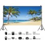 Renaiss 3.6x1.8m Fondo de Playa de Verano Océano Tropical Playa de Arena Palmeras Fondo de fotografía Niños Adultos Vacaciones
