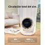 Ventilador de Mesa Silenciosa,Pantalla LED Digital 100 Velocidades Potente Flujo de Aire Giratoria 105° y Función de Memoria