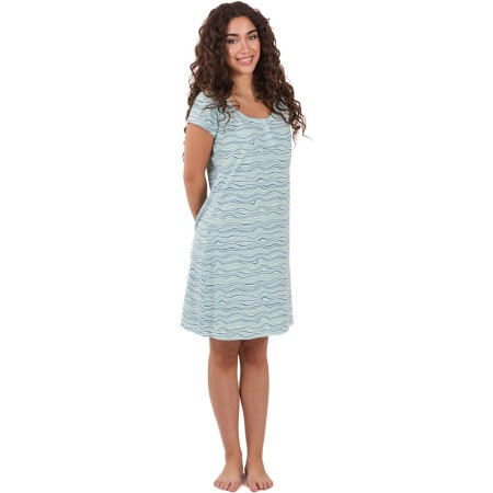 TRAMAS+ Blusón Verano para Mujer Algodón - Vestido Manga Corta Bohemio Liso y Estampado - Vestido Playa Casual Informal Mini