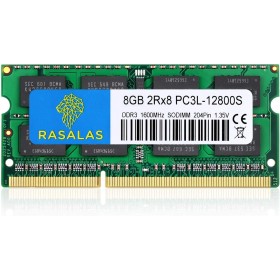 8 GB DDR3L 1600 MHz SODIMM RAM, 8 GB 2Rx8 PC3L-12800S Memoria, PC3 1600 DDR3 12800 1.35 V CL11 204-Pin para Apple MacBook Pro
