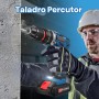 Taladro Percutor a Bateria, 21V Destornillador Electrico, 45Nm Atornillador, 2x2.0Ah Baterías, 25+3 Ajuste Par, 10mm Portabrocas