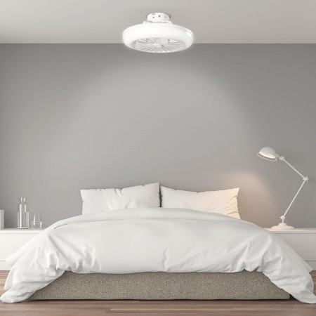 Ventilador de Techo 36W 1800Lm Iluminación LED CCT Variable Control Remoto 50.000H - Blanco [HO-LEDFAN-13-W] | Greenice