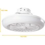 Ventilador de Techo 36W 1800Lm Iluminación LED CCT Variable Control Remoto 50.000H - Blanco [HO-LEDFAN-13-W] | Greenice