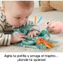 Fisher-Price Sensimals Set de regalo con mordedor conejito, peluche ajolote, polilla sonajero y paño de apego, juguetes para