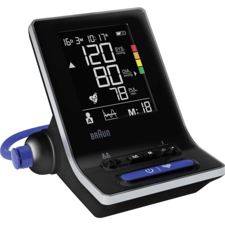 Braun ExactFit 5 Connect Smart Tensiómetro de brazo , Compatible con la aplicación Braun Healthy Heart , Indicador codificado