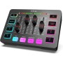 FIFINE Mezclador de Audio, RGB Streaming Gaming Audio Mixer PC con Interfaz de XLR, Gaming Audio Mixer con Control Individual,